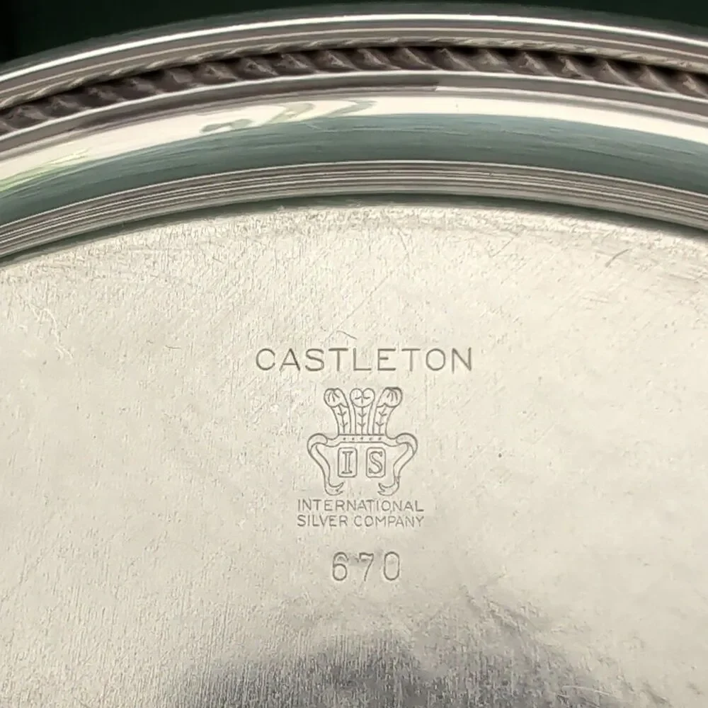 Castleton International Silver Company Round Silverplate Tray 10